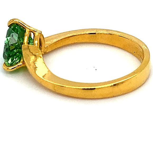 Tsavorite 2.49ct Solid 22K Yellow Gold Ring - Picture 5 of 6